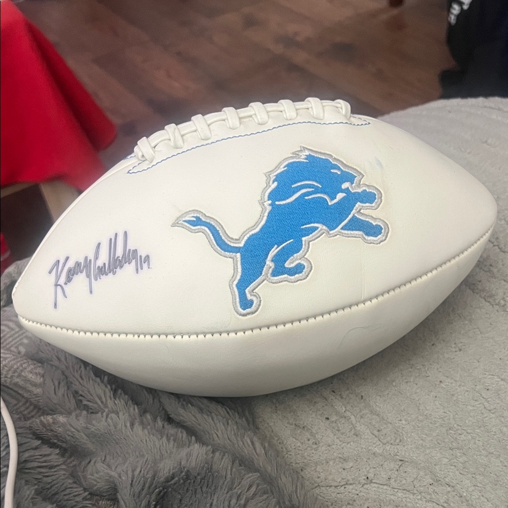 Detroit lions football signed by Kenny Golladay